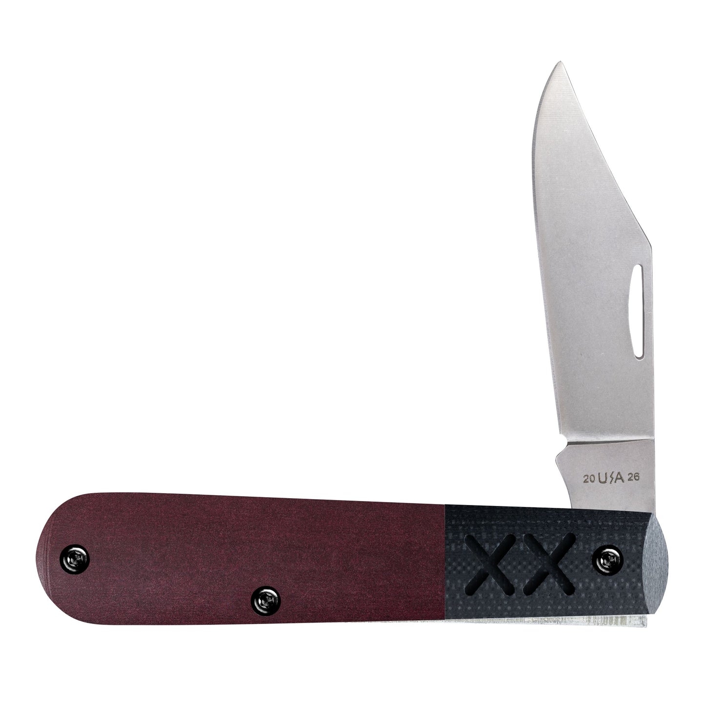 Case Knife Red Richlite W/Black G-10 Smooth XR Barlow 10854