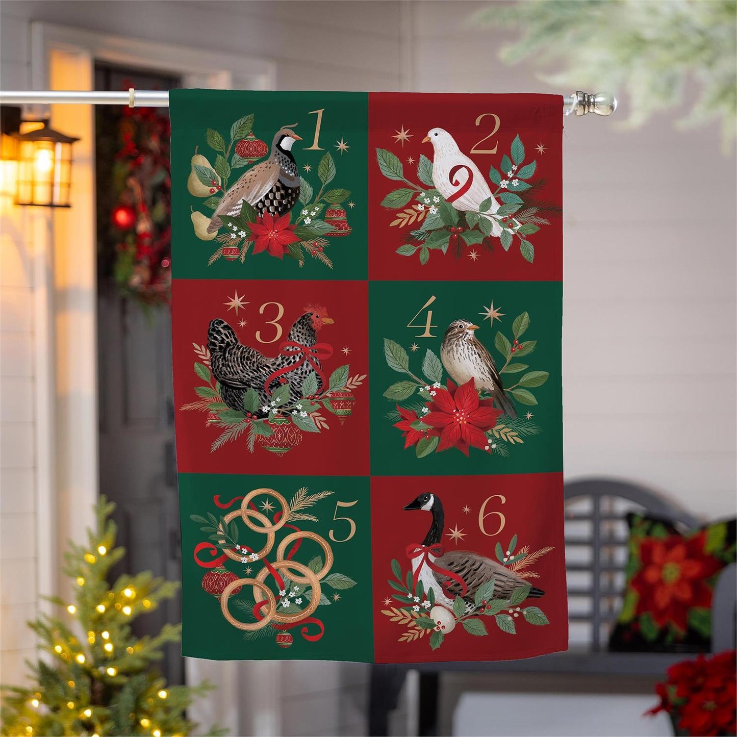 12 Days of Christmas House Flag