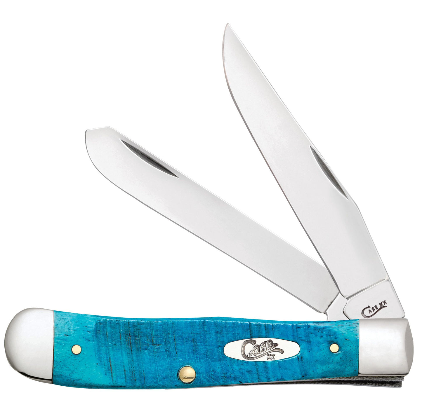 Case Knife Caribbean Blue Sawcut Jig Trapper 25592