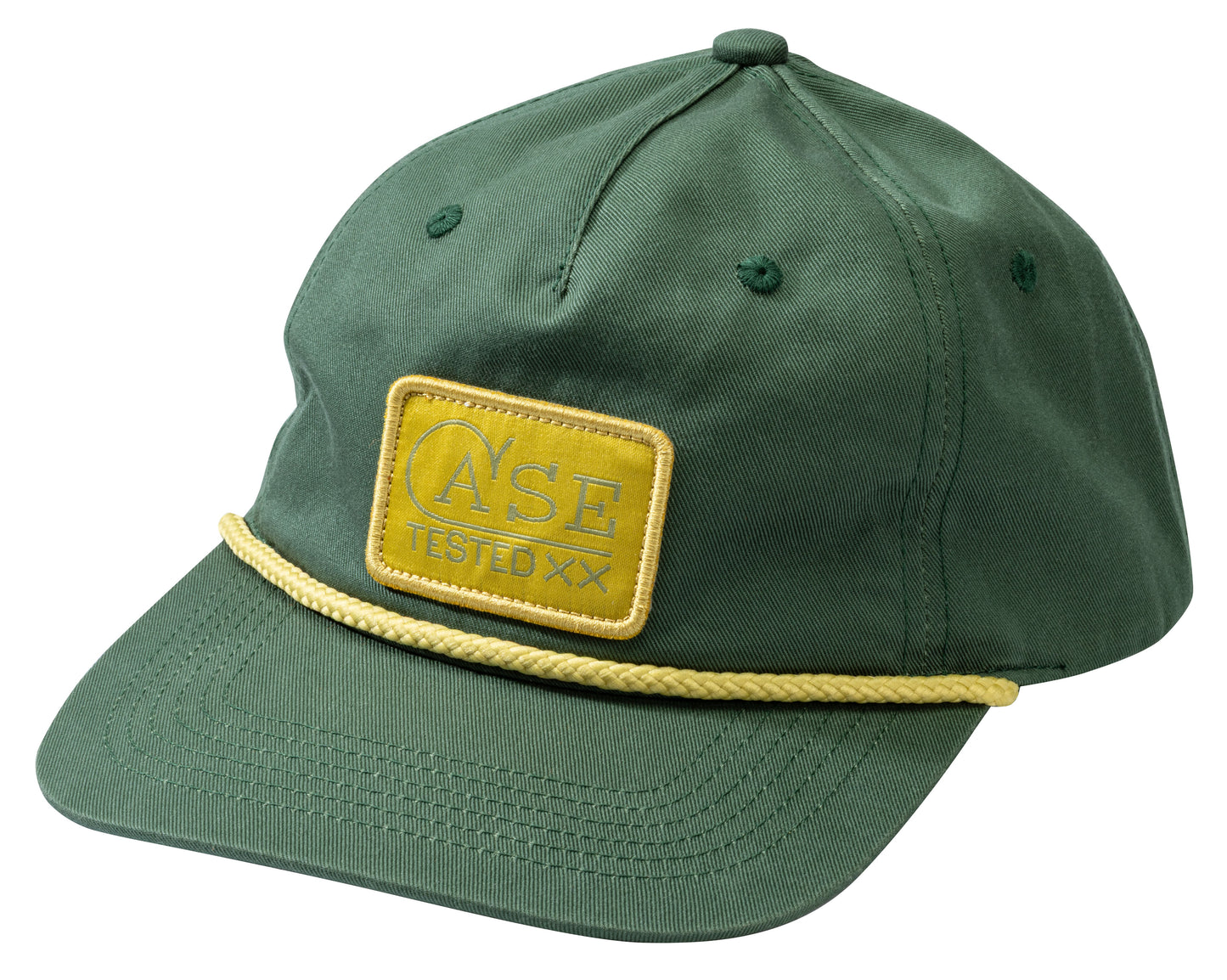 Case Knife Cap Ball Snapback Green W/Rope & Tested XX Patch 41259
