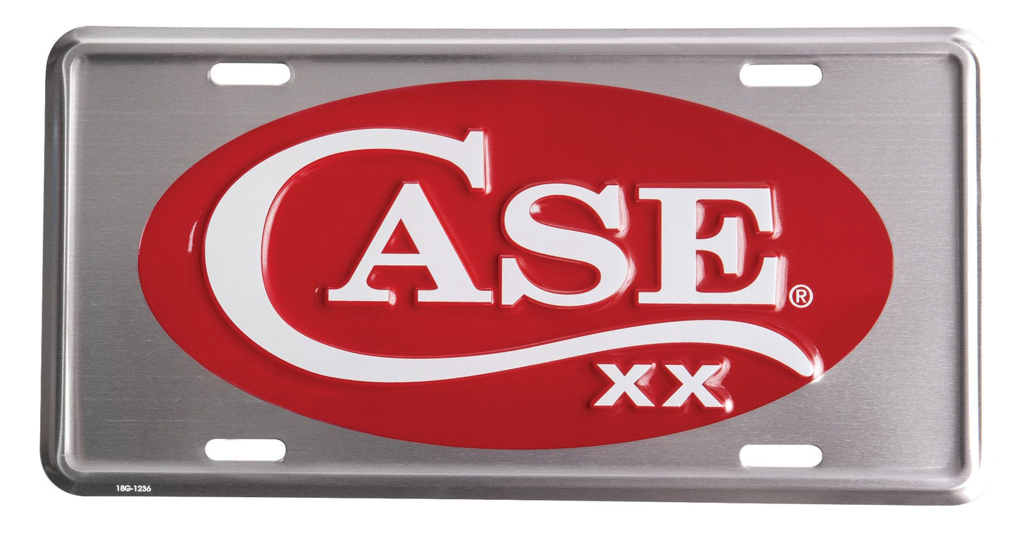 Case Knife License Plate Red Oval 50006