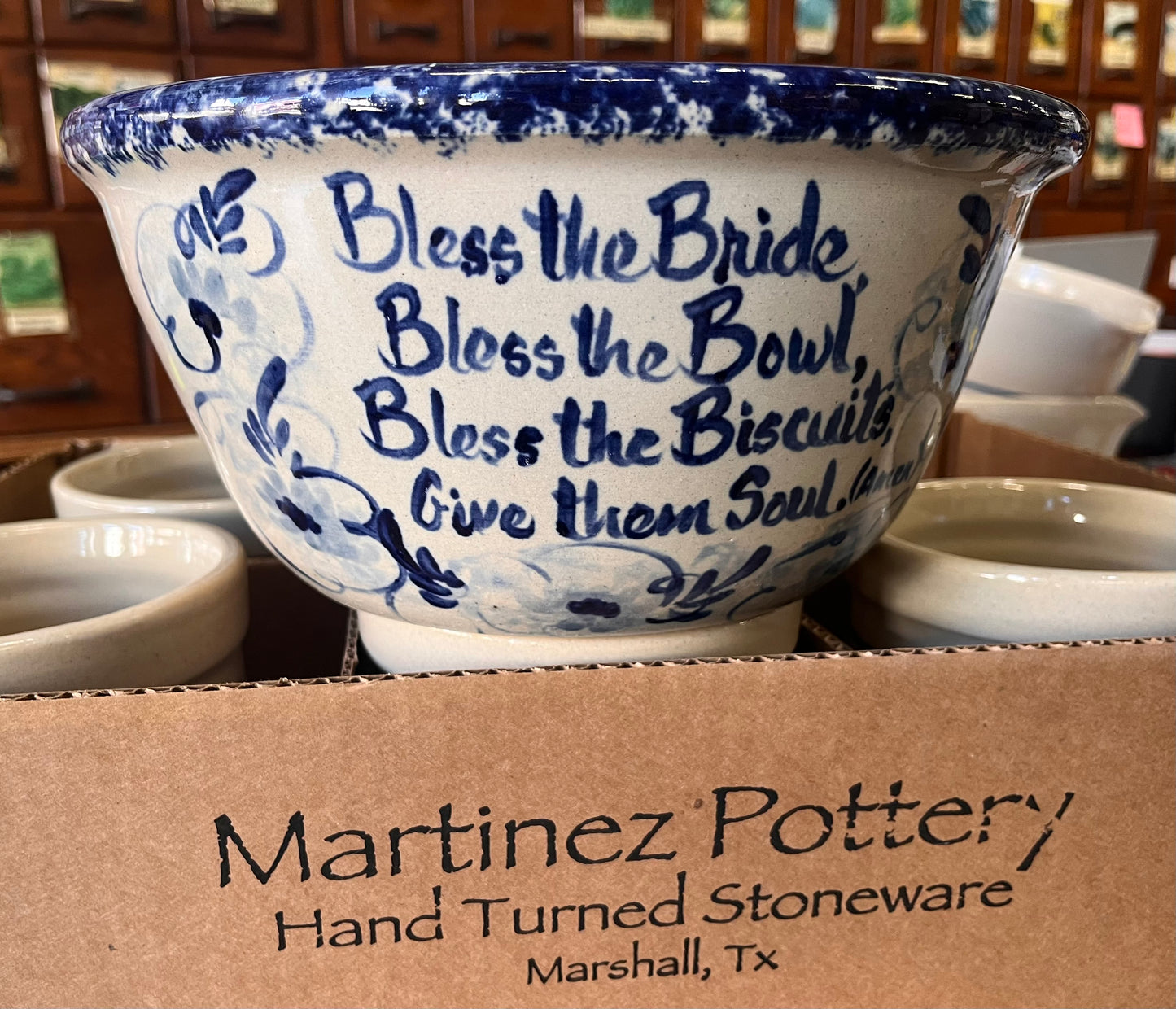 Pottery Bride Batter Bowl 10 Inch