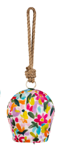 Printed Colorful Bouquets Garden Bell