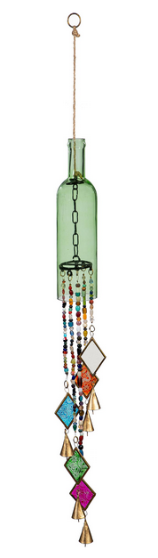 Green Glass Bottle Hanging Décor