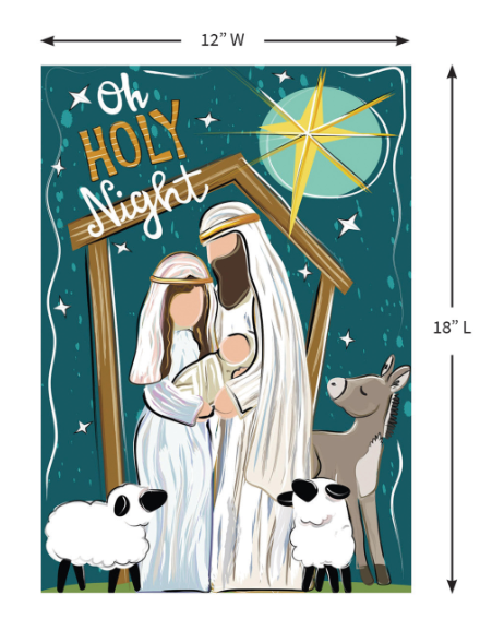 Oh Holy Night Garden Flag
