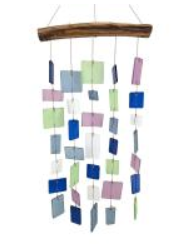 Mountain Beveled Squares Windchime
