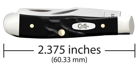 Case Knife Black Synthetic Rough Jig Tiny Trapper 18241