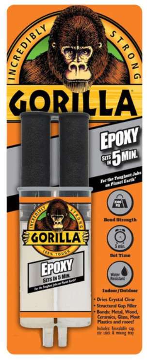 Gorilla 5-Minute Clear Epoxy Glue 0.85-oz