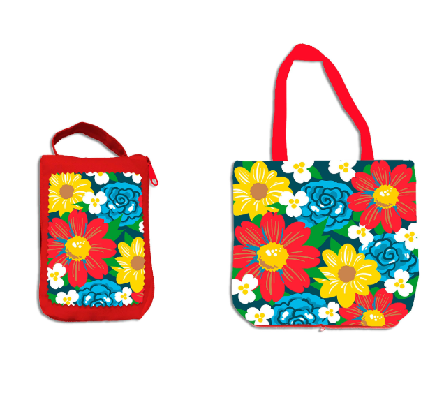 Big Bold Florals Tote Bage