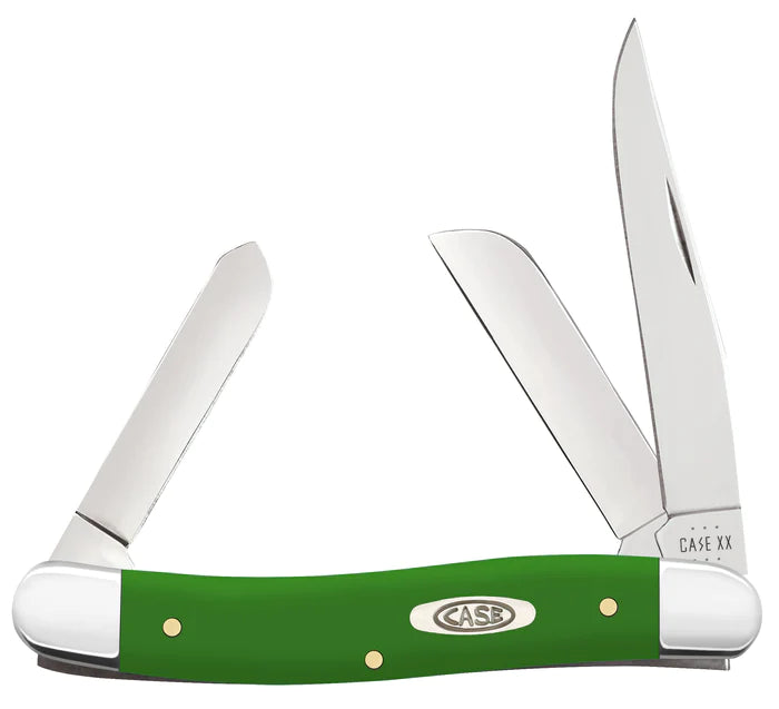 Case Knife Green Synthetic Stockman 53392