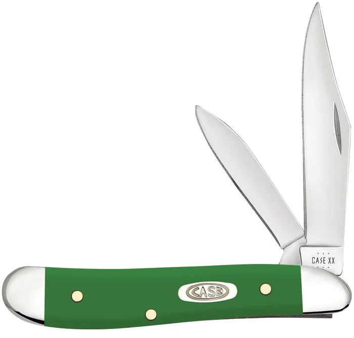 Case Knife Green Synthetic Peanut 53393