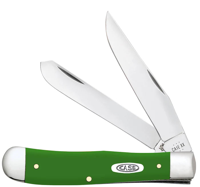 Case Knife Green Synthetic Trapper 53390