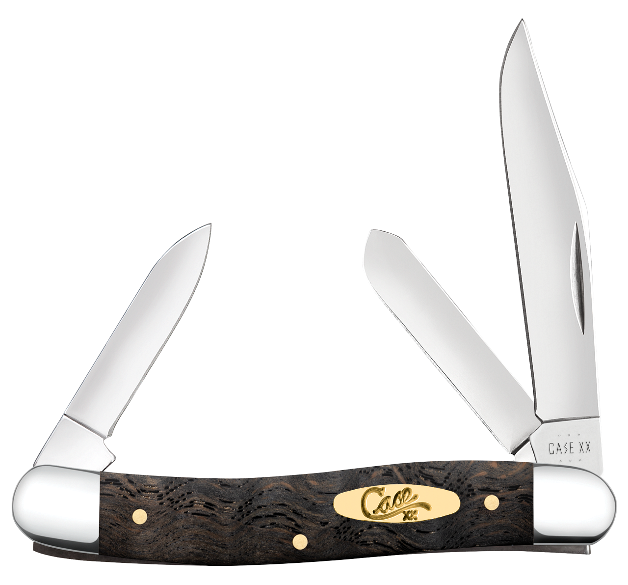 Case Knife Black Curly Oak Stockman 14001