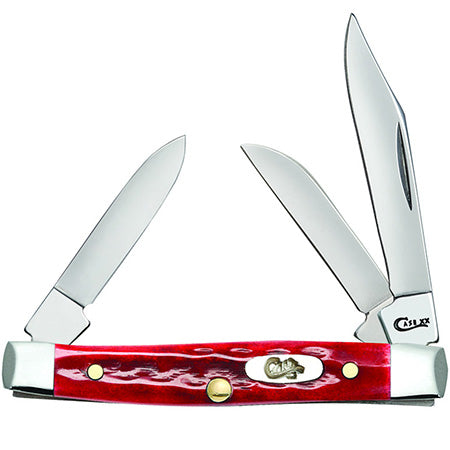 Case Knife Pocket Worn Red Bone Small Stockman 10305