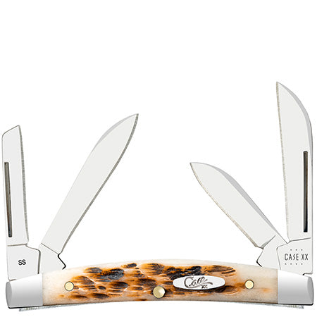 Case Knife Amber Bone Peach Seed Small Congress 10723