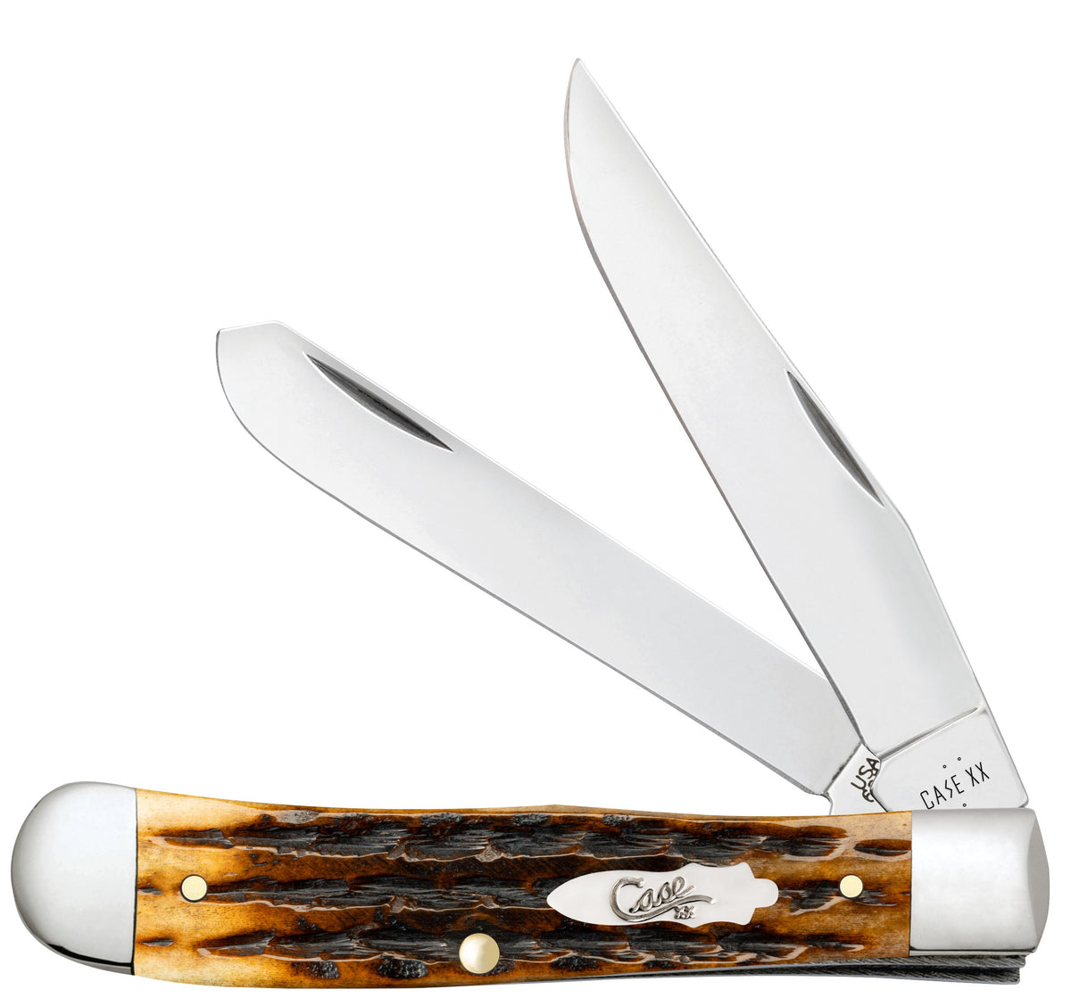 Case Knife Dark Molasses Bone Kinfolks Jig Trapper 12770