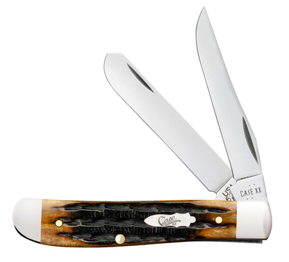Case Knife Dark Molasses Bone Kinfolks Jig Mini Trapper 12771