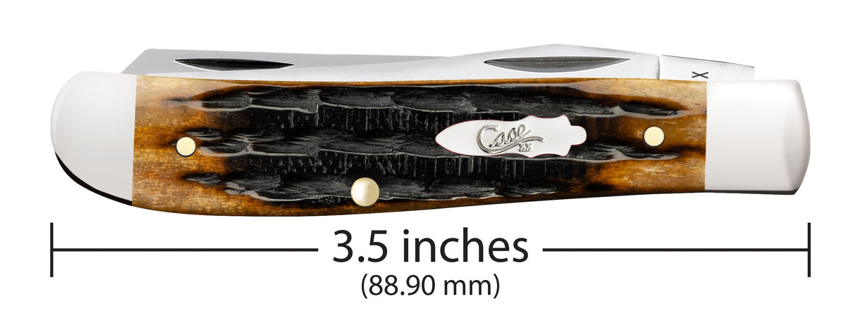 Case Knife Dark Molasses Bone Kinfolks Jig Mini Trapper 12771