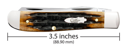 Case Knife Dark Molasses Bone Kinfolks Jig Mini Trapper 12771