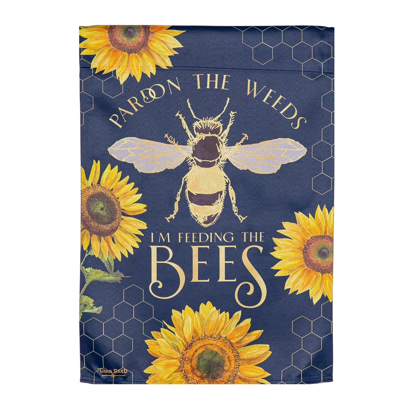 Bee Suede Garden Flag