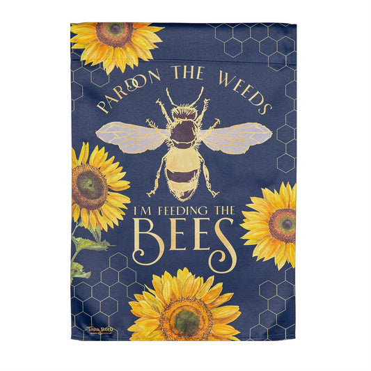 Bee Suede Garden Flag