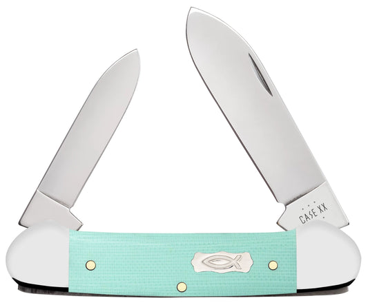 Case Knife Seafoam Green G10 Canoe 18103