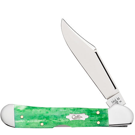 Case Knife Emerald Green Copper Lock 19943