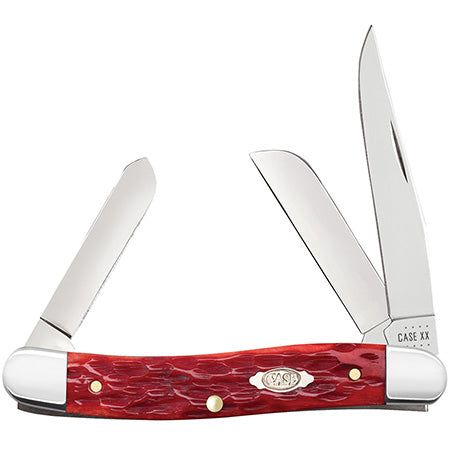 Case Knife Dark Red Bone Medium Stockman 31951