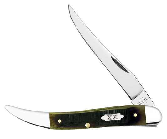 Case Knife Olive Green Sawcut Jig Medium Texas Toothpick 39235