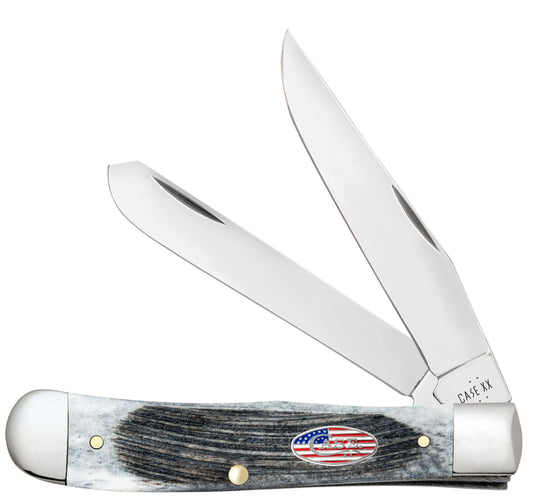 Case Knife Gray Bone Sawcut Trapper 53060