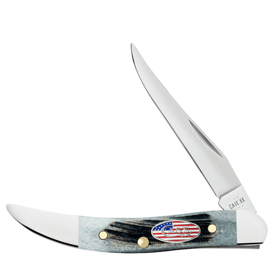 Case Knife Gray Bone Sawcut Small Texas Toothpick 53064