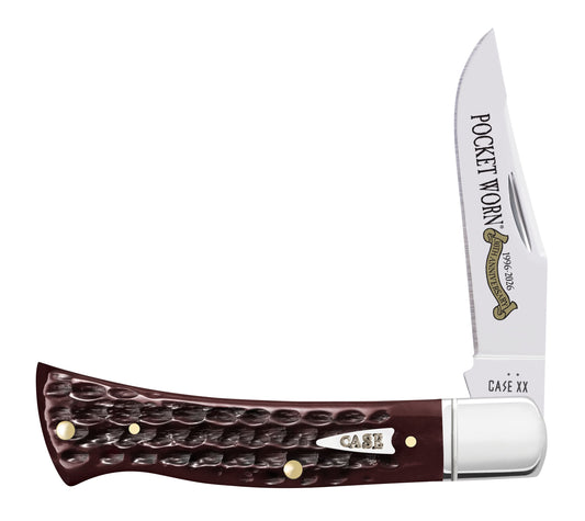 Case Knife Pocket Worn Mahogany Bone Corn Cob Jig Case Axe Handle 55237