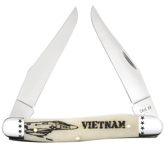 Case Knife Vietnam War Natural Bone Muskrat 58492