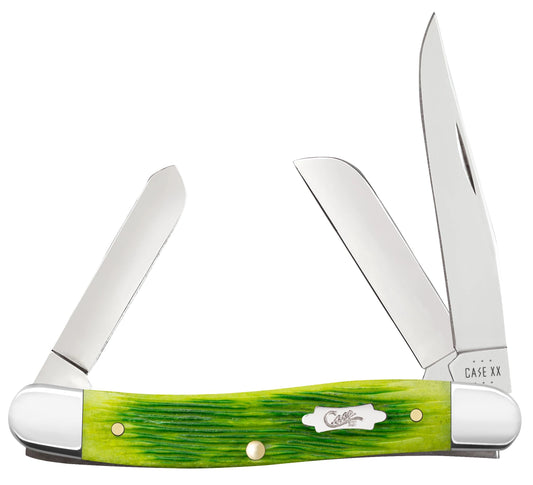 Case Knife Lime Green Medium Stockman 61041