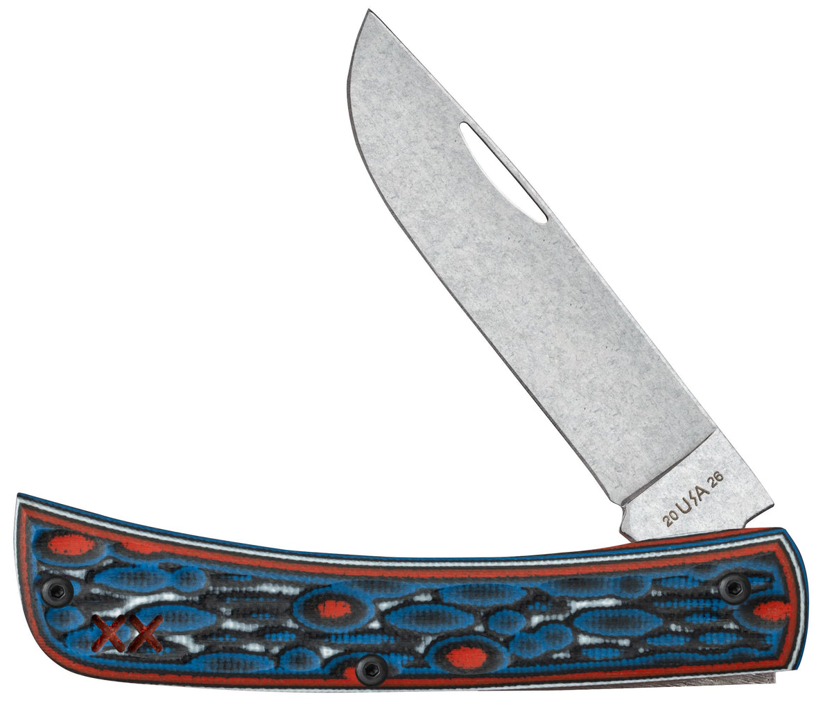 Case Knife Sonic Blast W/Current Red G-10 Fossil Jig XR Sod Buster Jr CS 66390