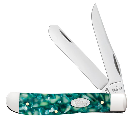 Case Knife Green Kirinite Mini Trapper 71381
