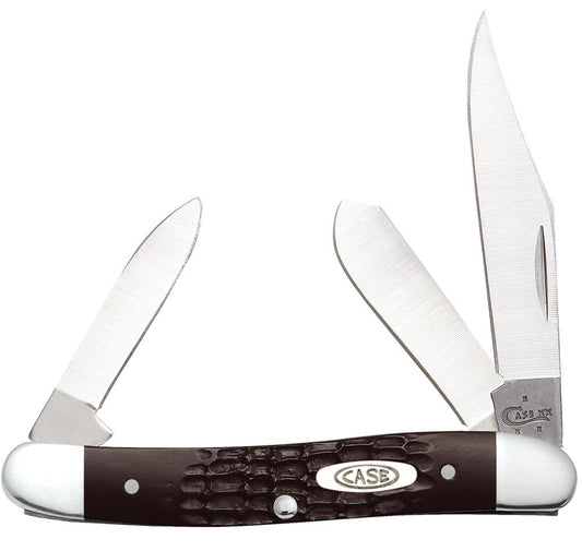 Case Knife Brown Synthetic Medium Stockman 00217