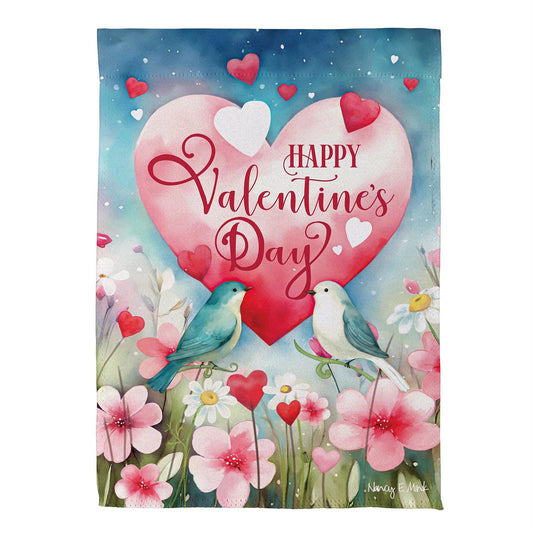 Lovebirds Garden Flag