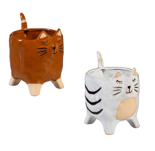 Ceramic Cat Planter