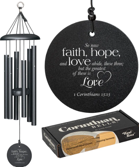Corinthian Bells 27" Faith Hope Love Black