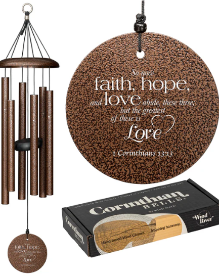 Corinthian Bells 27" Faith Hope Love Copper Vein