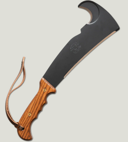 Woodman's Pal Machete Leather with Wood with Finger Grooves