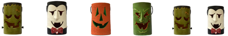 Halloween Cylinder Clay Luminary