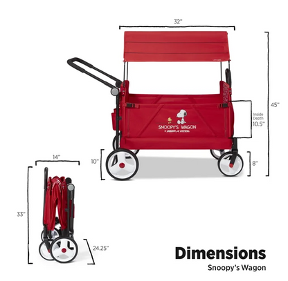 Radio Flyer Snoopy Wagon 3967Z