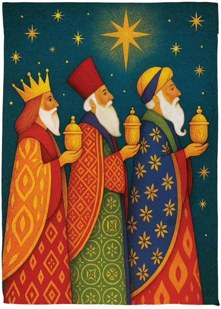 The Three Kings Suede Flag