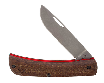 Case Knife Crossroads Natural Burlap Sod Buster Jr with Red G-10 Liner 39836