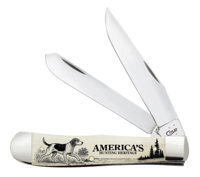 Case Knife America’s Hunting Heritage Natural Bone Coon Dog Trapper AWTC54CD
