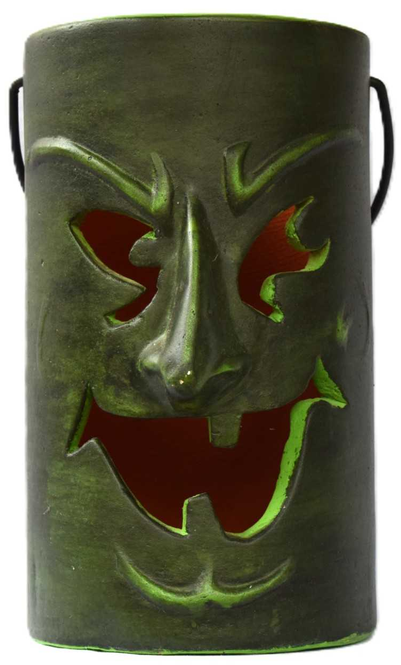 Halloween Cylinder Clay Luminary