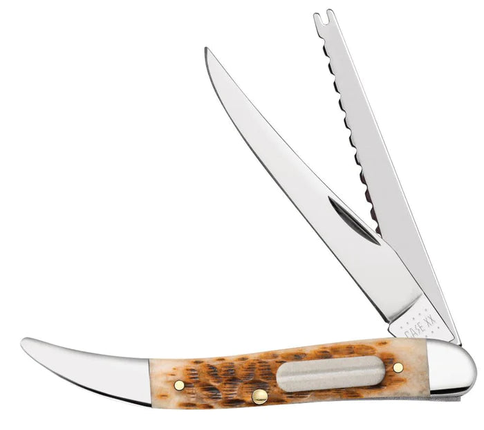 Case Knife Amber Bone Fishing Knife 10726
