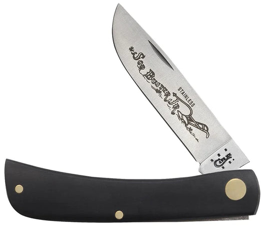 Case Knife Black Synthetic Smooth Sod Buster Jr 00095